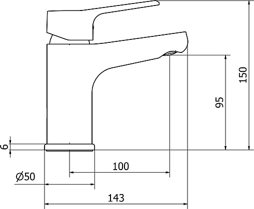 Смеситель для раковины Cezares Peonia хром PEONIA-LSM1-01