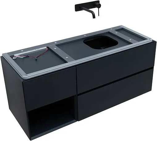Тумба-умывальник подвесная Allen Brau Infinity 120 R антрацит 1.21007.AM+