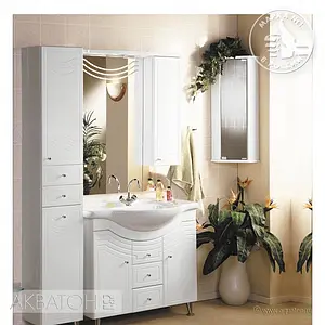 Тумба-умывальник напольная Aquaton Домус 95 белый 1A0613K0DO010, 3