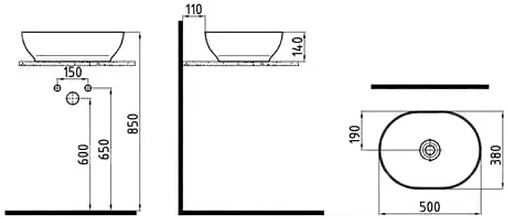 Раковина Bien Motto 50 каппучино MTLG05001FD0M1000