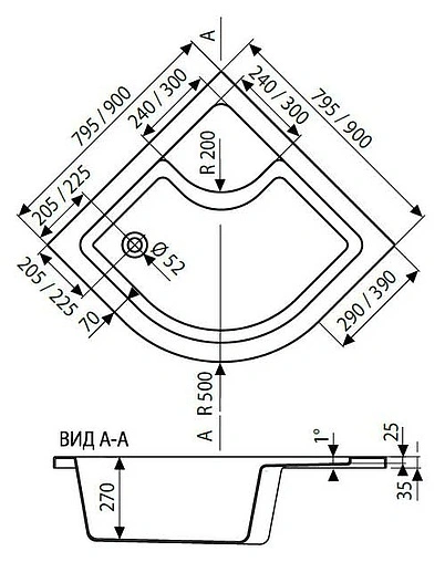 Поддон для душа Ravak Sabina-80 LA A214001020