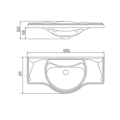 Раковина Aquaton Лаура 105 белый 1A706831LU010