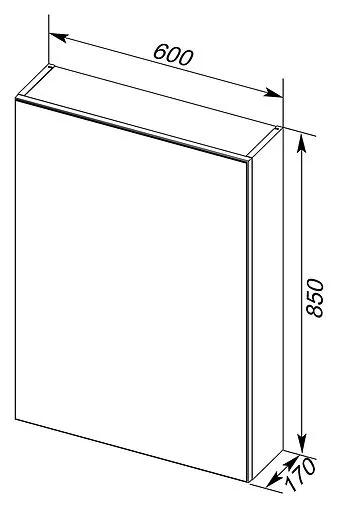 Шкаф-зеркало Aquanet Алвита 60 сливочный 183974