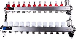 Группа коллекторная с расходомерами 11 отводов 1&quot;в/в x ¾&quot;ек FDV S1103C-2/11, 1