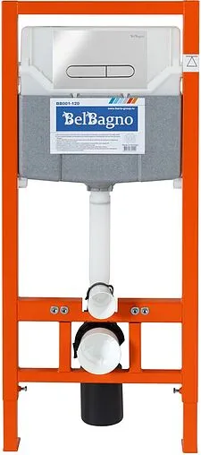 Инсталляция для подвесного унитаза Set 3 в 1 BelBagno BB001-120/BB005-PR-CHROME с кнопкой хром глянцевый Инсталляция для подвесного унитаза Set 3 в 1 BelBagno BB001-120/BB005-PR-CHROME с кнопкой хром глянцевый