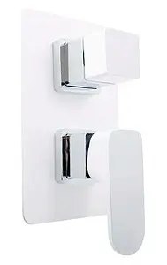 Смеситель для ванны скрытого монтажа Rav Slezak Yukon белый/хром YU186CB Смеситель для ванны скрытого монтажа Rav Slezak Yukon белый/хром YU186CB, 1