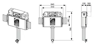 Смывной бачок скрытого монтажа TECE Uni 9041008, 5