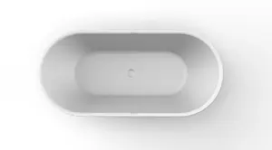 Ванна акриловая отдельностоящая BelBagno 150x80 без перелива  белый/панель черный матовый BB70-1500-800-W/NM, 3