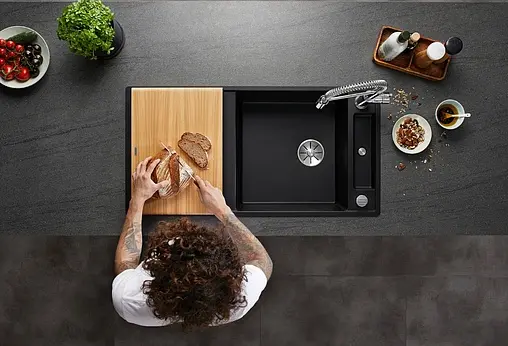 Мойка кухонная Blanco Axia III 6 S 100 (доска ясень) кофе 523509