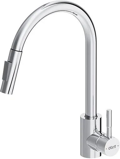 Смеситель для кухни с выдвижным изливом Dorff Logic хром D3007500