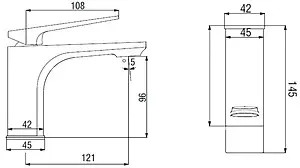 Смеситель для раковины SMARTsant Лофт хром SM253506AA, 2