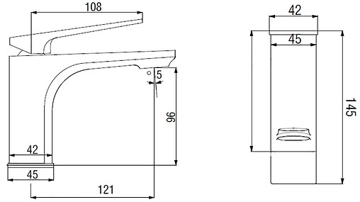 Смеситель для раковины SMARTsant Лофт хром SM253506AA