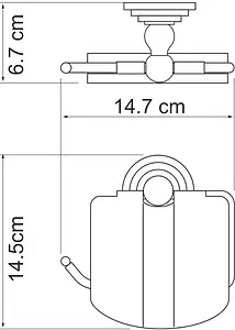 Держатель туалетной бумаги Wasserkraft Ammer никель 7025 Держатель туалетной бумаги Wasserkraft Ammer никель 7025, 3