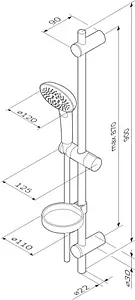 Душевая стойка Am.Pm Spirit 2.0 хром F0170A000 Душевая стойка Am.Pm Spirit 2.0 хром F0170A000, 2