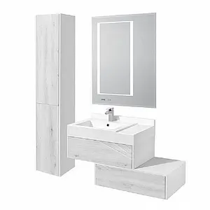 Шкаф-пенал подвесной Aquaton Сакура 35 R ольха наварра/белый 1A219903SKW8R Шкаф-пенал подвесной Aquaton Сакура 35 R ольха наварра/белый 1A219903SKW8R, 3