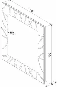 Зеркало с подсветкой Continent Allegro Led 77x77 с музыкальным блоком, с подогревом, 2