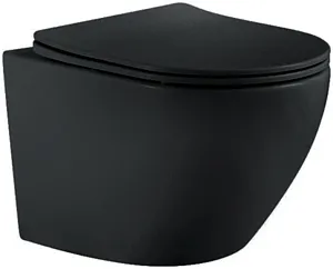 Унитаз подвесной безободковый Aquatek Европа черный матовый AQ1901-MB, 1