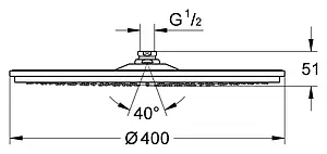 Лейка верхнего душа Grohe Rainshower Cosmopolitan 400 хром 28778000, 2