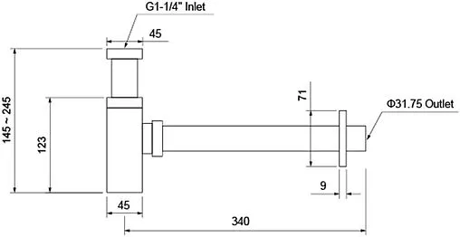 Сифон бутылочный для раковины Aquatek хром AQ6013CR Сифон бутылочный для раковины Aquatek хром AQ6013CR