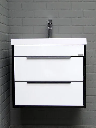 Тумба под умывальник подвесная Домино Bazis 60 белый глянец DF2500T