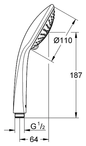 Лейка ручного душа Grohe Euphoria 110 Champagne хром 27222000