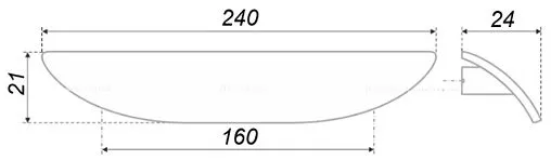 Ручка для мебели Cezares 24 хром RS155HCP.4/160