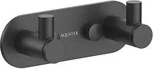 Крючок двойной Aquatek Европа чёрный матовый AQ4102MB Крючок двойной Aquatek Европа чёрный матовый AQ4102MB, 1