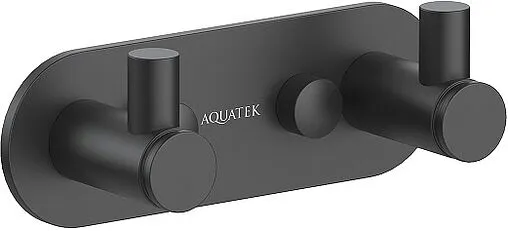 Крючок двойной Aquatek Европа чёрный матовый AQ4102MB