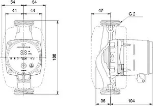 Насос циркуляционный Grundfos Alpha3 32-60 180 99371985 Насос циркуляционный Grundfos Alpha3 32-60 180 99371985, 4