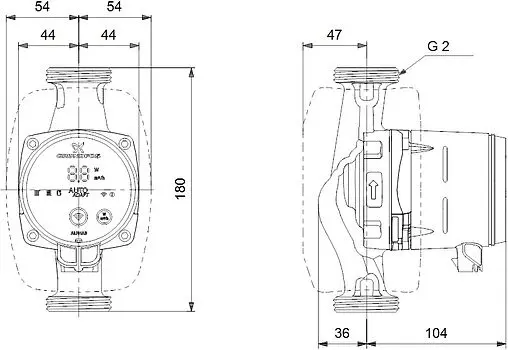 Насос циркуляционный Grundfos Alpha3 32-60 180 99371985
