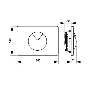 Клавиша смыва для унитаза Sanit S702 16.702.93..0000 хром матовый, 2