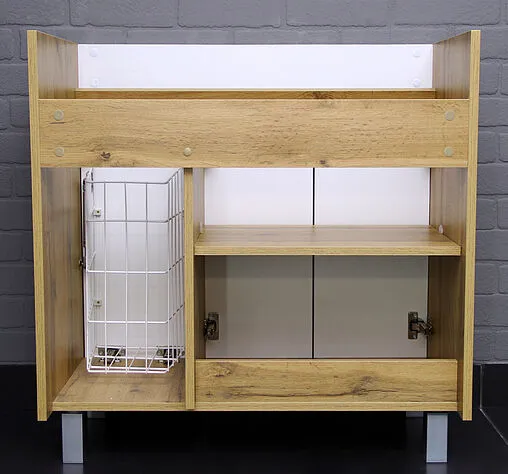 Тумба под умывальник напольный Домино Karlo 80 белый/дуб вотан DK5304T