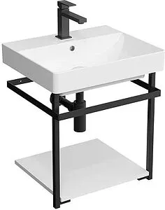 Консоль с умывальником подвесная Kerama Marazzi Pro 50 чёрный PRO.50.02\BLK.M+PROR.wb.50+PRO.sh.50\WHT.M, 4