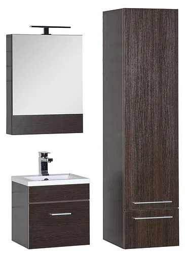 Шкаф-зеркало Aquanet Нота 50 L венге 00172682 Шкаф-зеркало Aquanet Нота 50 L венге 00172682