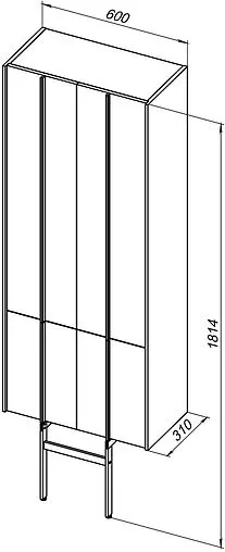 Шкаф-пенал двухстворчатый Allen Brau Reality 60 белый 1.32003.WM