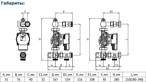 Узел насосно-смесительный с насосом ZOTA EcoRING 25/60 Uni-fitt Solomix X 473Z0800