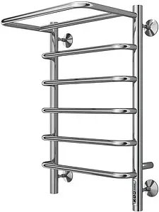 Полотенцесушитель электрический лесенка Terminus Полка Электро П6 400х650 quick touch полированная сталь 4670078531421, 1