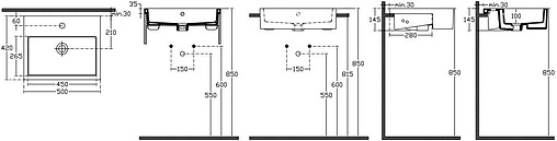 Раковина ISVEA Purita 50 белый 10PL52050