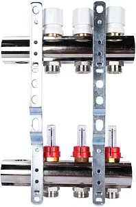 Группа коллекторная с расходомерами 3 отвода 1&quot;в/в x ¾&quot;ек Luxor CD 477/3 15662703N, 3