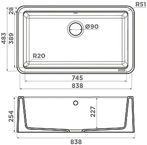Мойка кухонная Omoikiri Tarento 83-BL черный 4993178, 2