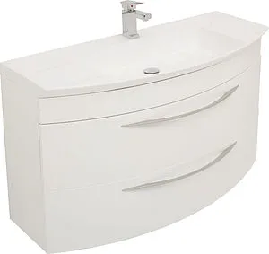 Тумба-умывальник подвесная Aquanet Лонг 120 белый глянец 00187921+НФ-00006753, 1