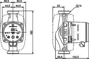 Насос циркуляционный Grundfos Alpha2 25-40 N 97993209, 4