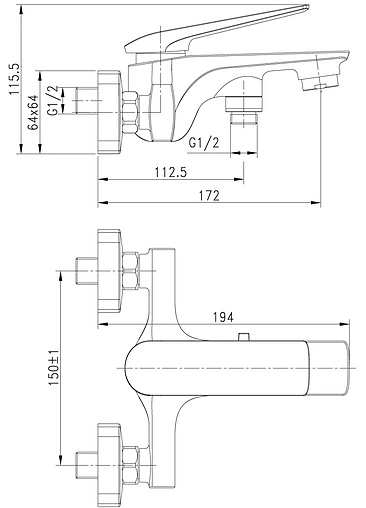Смеситель для ванны Lemark Allergo белый/хром LM5914CW Смеситель для ванны Lemark Allergo белый/хром LM5914CW