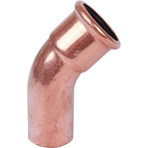 Отвод пресс однораструбный 35мм угол 45° Sanha 6040 1604035