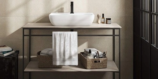 Консоль с умывальником напольная Kerama Marazzi Plaza Next 120 чёрный матовый PL.N.120.01\BLK.M+