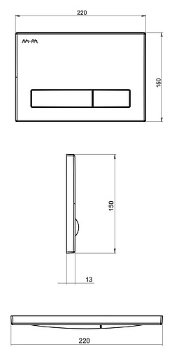 Клавиша смыва для унитаза Am.Pm I014101 белый глянцевый