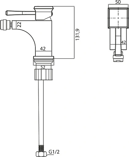Смеситель для биде BelBagno Mille хром MIL-BD-CRM