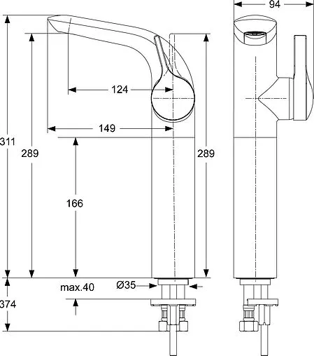 Смеситель для раковины Ideal Standard Melange хром A4266AA