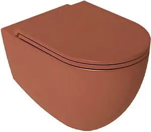Унитаз подвесной безободковый ISVEA Infinity терракотовый 10NF02001-2U Унитаз подвесной безободковый ISVEA Infinity терракотовый 10NF02001-2U, 1