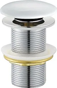 Выпуск автоматический для раковины без перелива Cezares белый матовый CZR-SC-Bi Выпуск автоматический для раковины без перелива Cezares белый матовый CZR-SC-Bi, 1